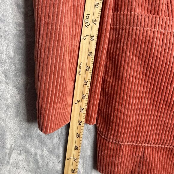Eloquii Corduroy One Button Blazer Jacket Women's 18 Wide Whale Coral Pink - Picture 9 of 11